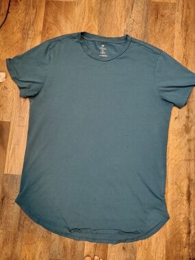 H&M Short Sleeve Crew Tee - Teal Blue